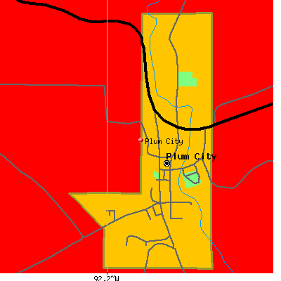 Plum City map