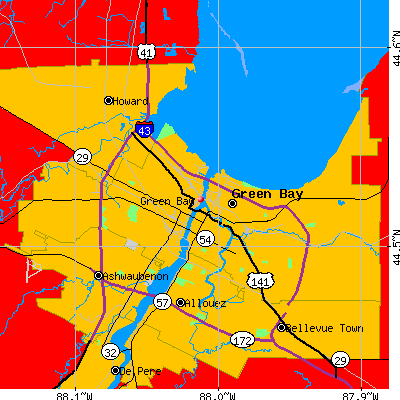 Green Bay map