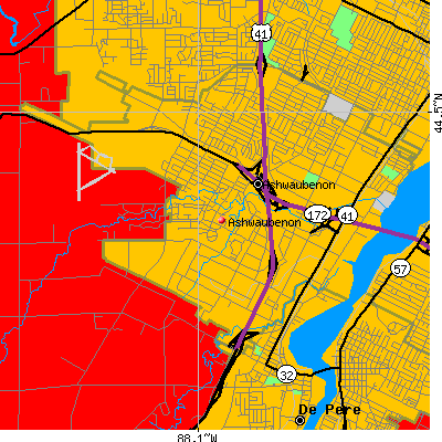 Ashwaubenon map