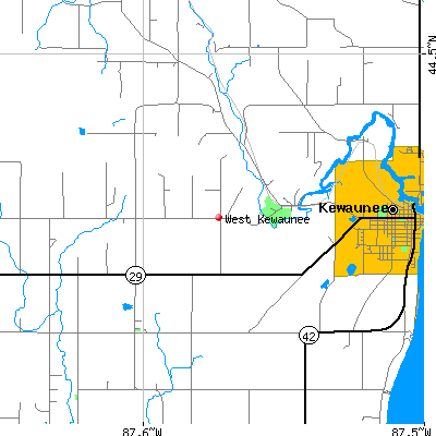 West Kewaunee map
