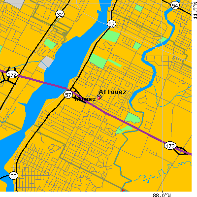 Allouez map