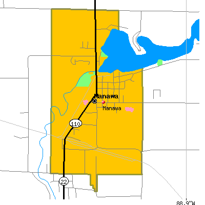 Manawa map