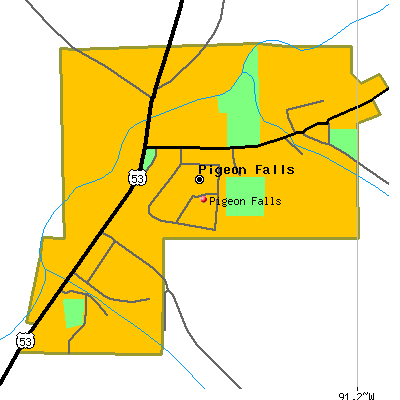 Pigeon Falls map