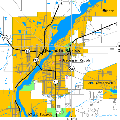 Wisconsin Rapids map
