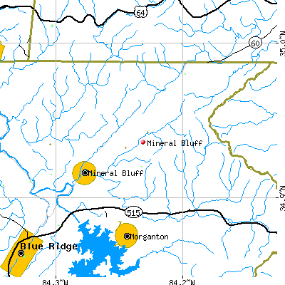 Mineral Bluff map
