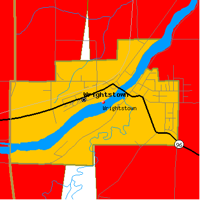 Wrightstown map
