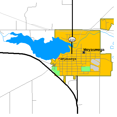 Weyauwega map