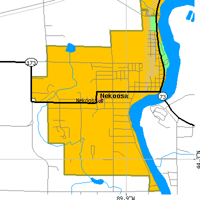Nekoosa map