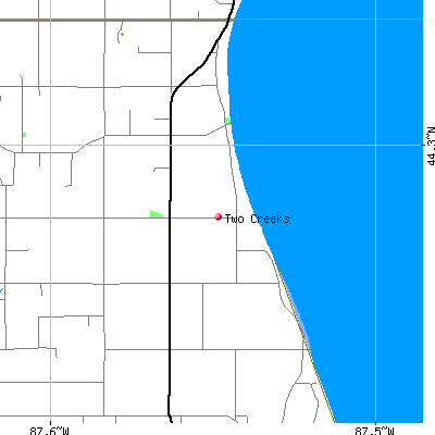 Two Creeks map