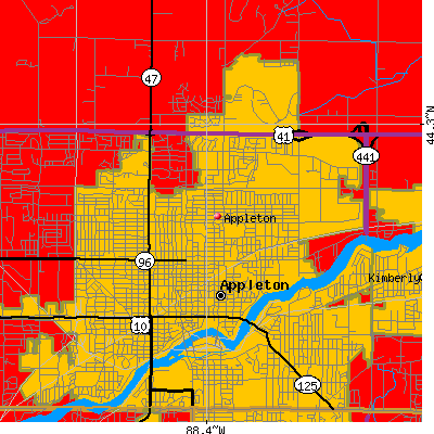 Appleton map