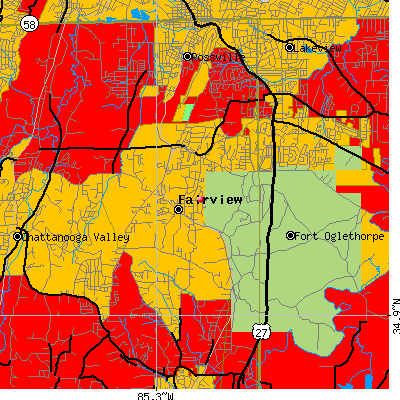 Rossville-Beverly Hills map