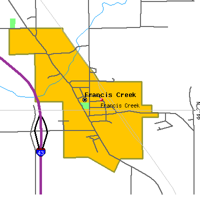Francis Creek map