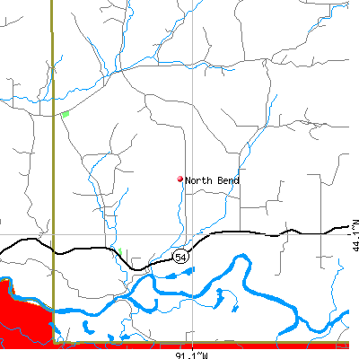 North Bend map