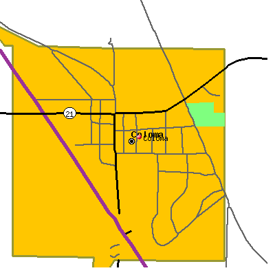 Coloma map