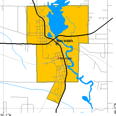 Necedah map
