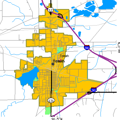 Tomah map