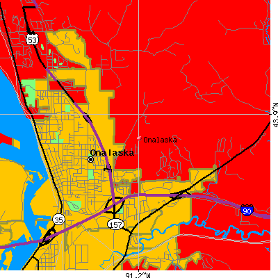 Onalaska map