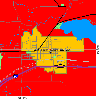 West Salem map