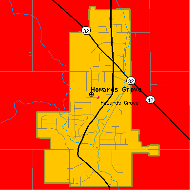 Howards Grove map
