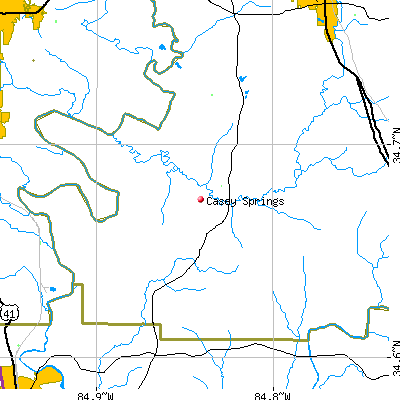 Casey Springs map