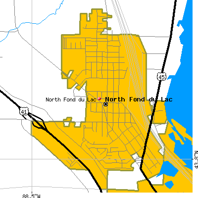 North Fond du Lac map