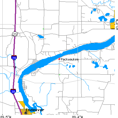 Packwaukee map