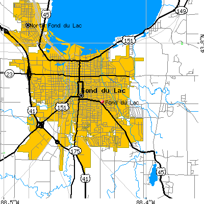 Fond du Lac map