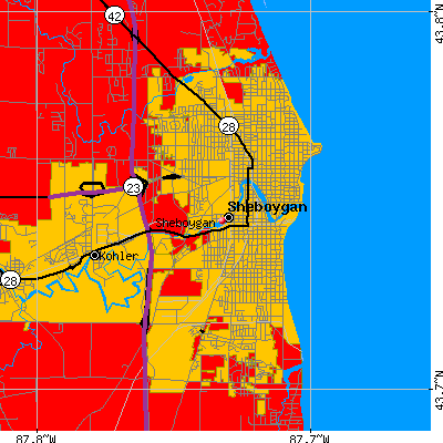 Sheboygan map