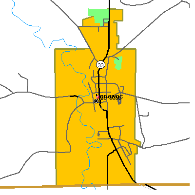 Wonewoc map