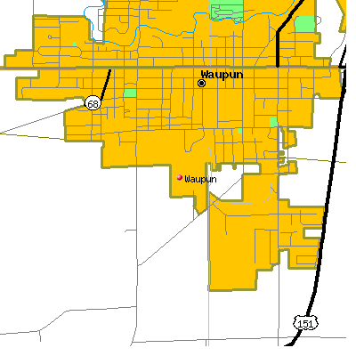 Waupun map