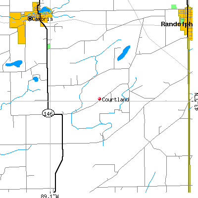 Courtland map