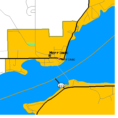 Merrimac map
