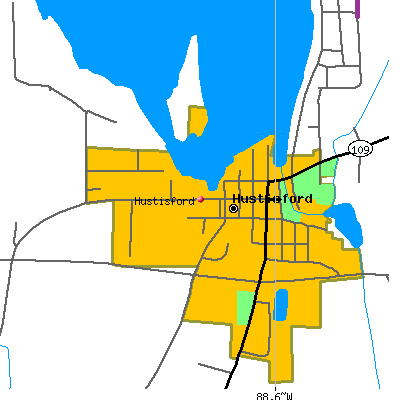 Hustisford map
