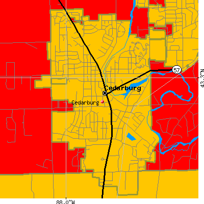 Cedarburg map