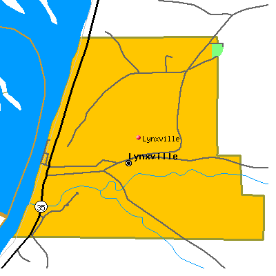 Lynxville map