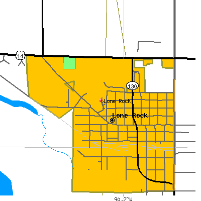 Lone Rock map