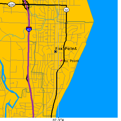 Fox Point map
