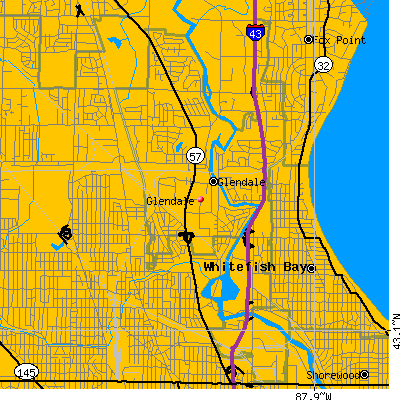 Glendale map