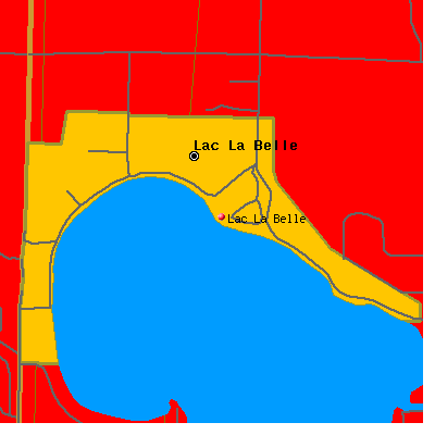 Lac La Belle map