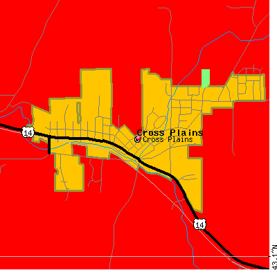 Cross Plains map