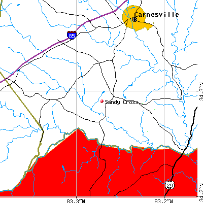 Sandy Cross map