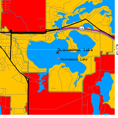 Oconomowoc Lake map