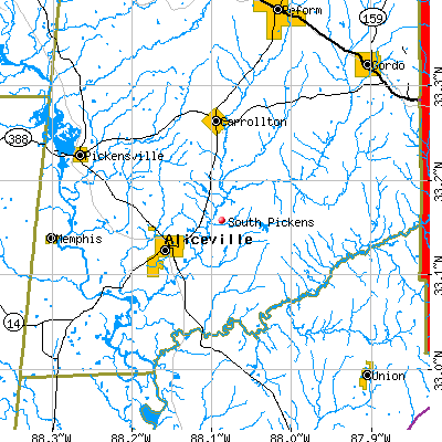 South Pickens map