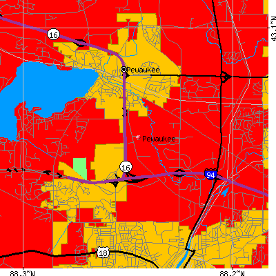 Pewaukee map