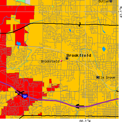 Brookfield map