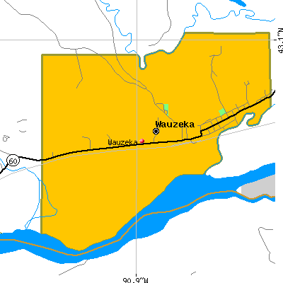 Wauzeka map