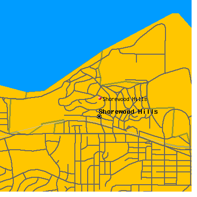 Shorewood Hills map