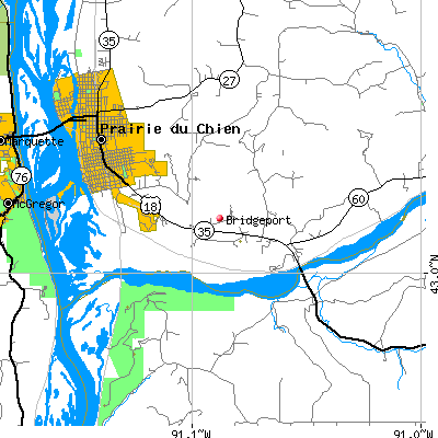 Bridgeport map