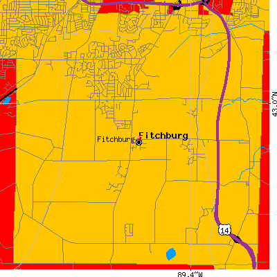 Fitchburg map