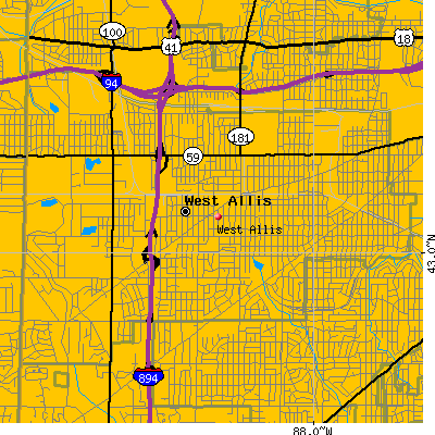 West Allis map